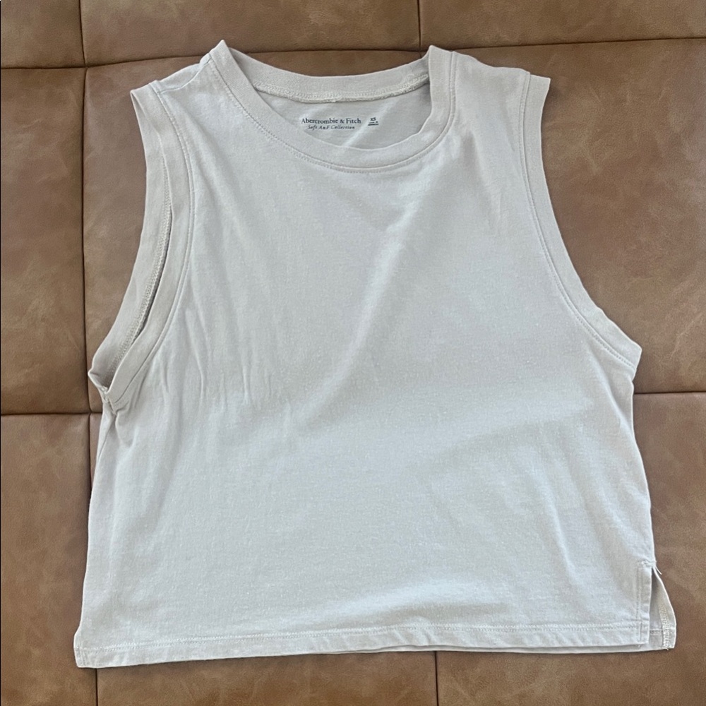 Abercrombie & Fitch Cream Muscle Tee